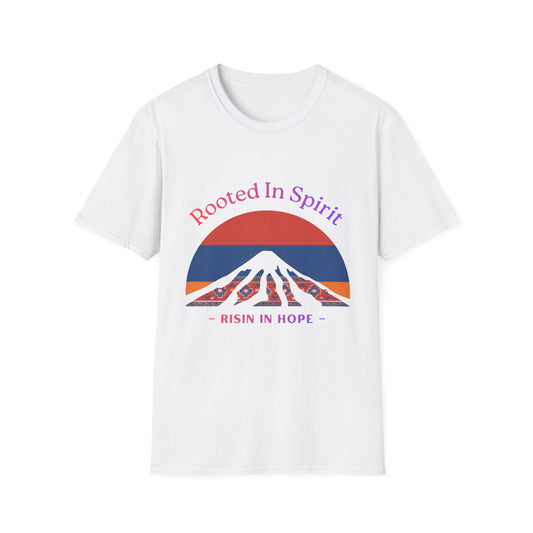 “Rooted In Spirit. Rising In Hope.” Unisex Softstyle Tee